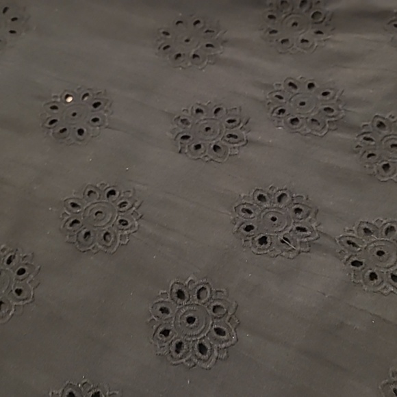 EUC Patrick Robinson for Target Cotton Black Eyelet Detail Blouse with Pockets - Picture 13 of 15